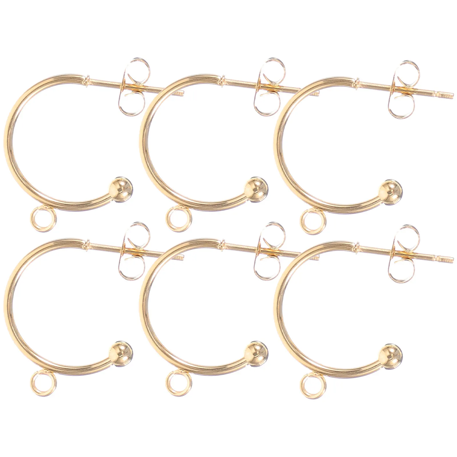 

6pcs Metal Smooth Dangle For Women Jewelry Making Supplies Handmade Accessories C-Shaped Drop Diy Material Making Jewelry