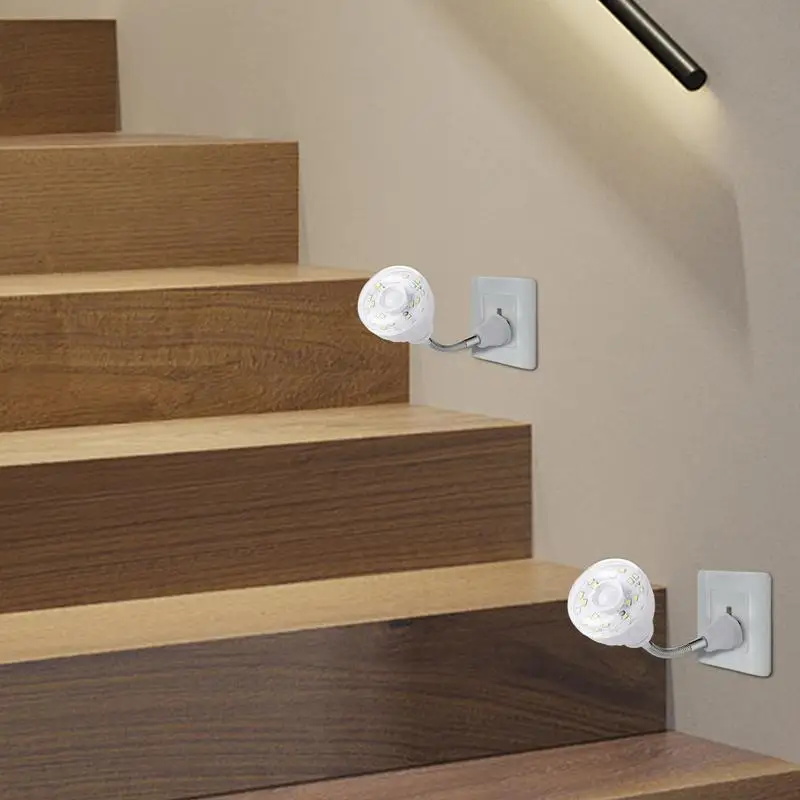 

Motion Detector Night Light Motion Sensing Night Light Plug-And-Play Fixture Lamps Bulb Spotlight For Wall Bathroom Bedroom