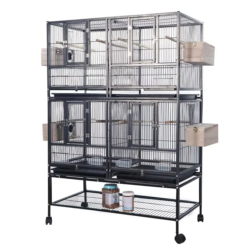

Heavy Duty Luxury Parrot 6 House Grid Bird Cage Mild Steel Wire Flight Cage with Iron Material for Breeding Cabinet