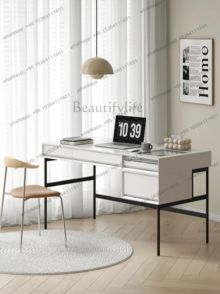 Italian Minimalist Nordic Solid Wood Desk Study Computer Desk Calligraphy Table Modern Simple Home Writing Desk