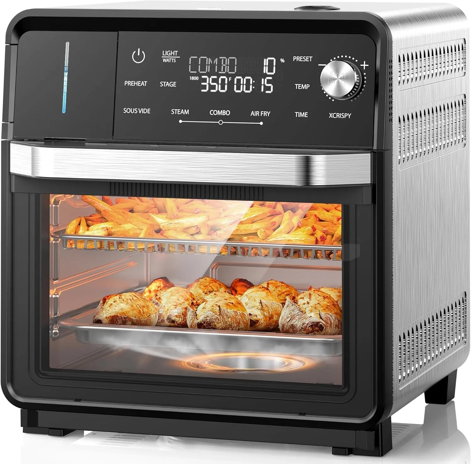 

Combi Steam Oven Air Fry Sous Vide Multi-Cooker Stainless Steel