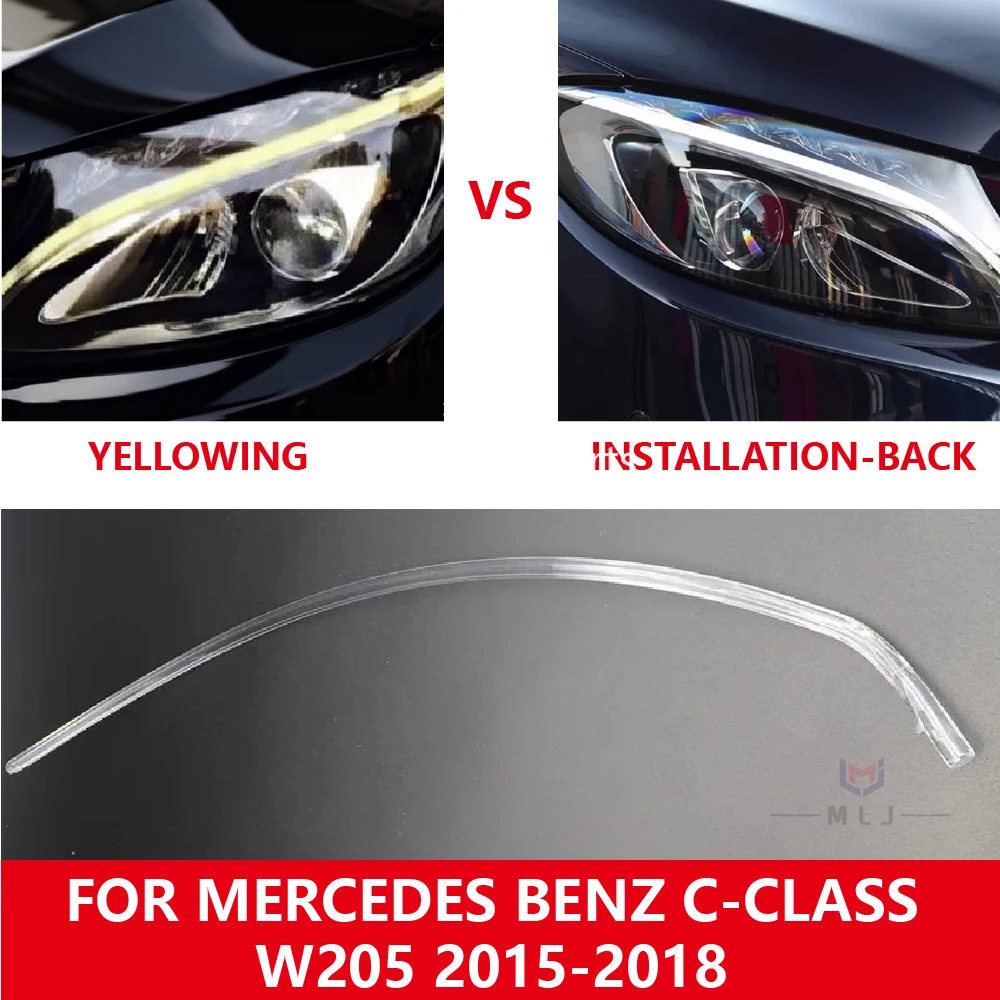 

For Mercedes-Benz C-Class W205 2015-2018 DRL Light Guide Plate Light Guide Tube Headlight Daytime Running Light Guide Angel Eye
