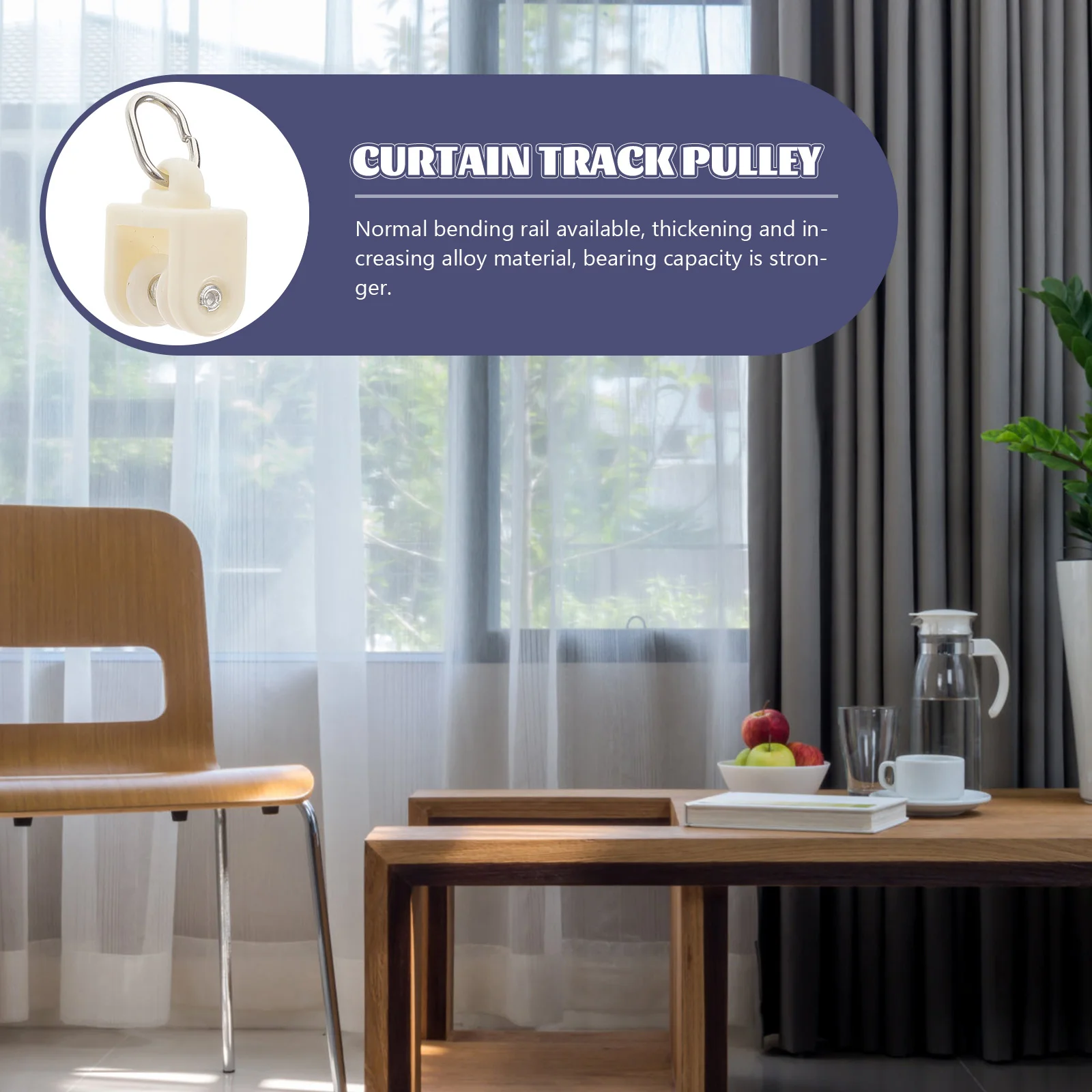 

50pcs Stainless Steel Curtain Track Pulley Sliding Wheel For Home Office Bedroom Window Door Privacy Partition Smooth Glide