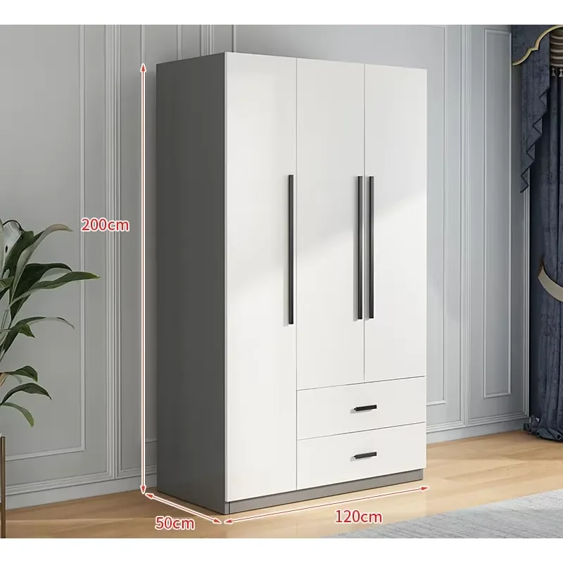 Customizable Home Bedroom Simple Storage Cabinet Children's Wardrobe in Particle Board for Rent Small Apartments Solid Wood