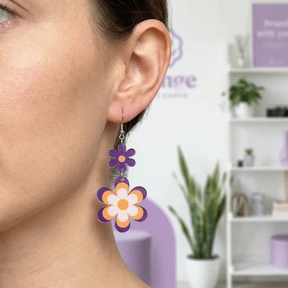 Accessories Acrylic Daisy Earrings Cute Spring Summer Flower Pendant Earrings Sweet Daisy Pendant Ear Hooks Spring Summer