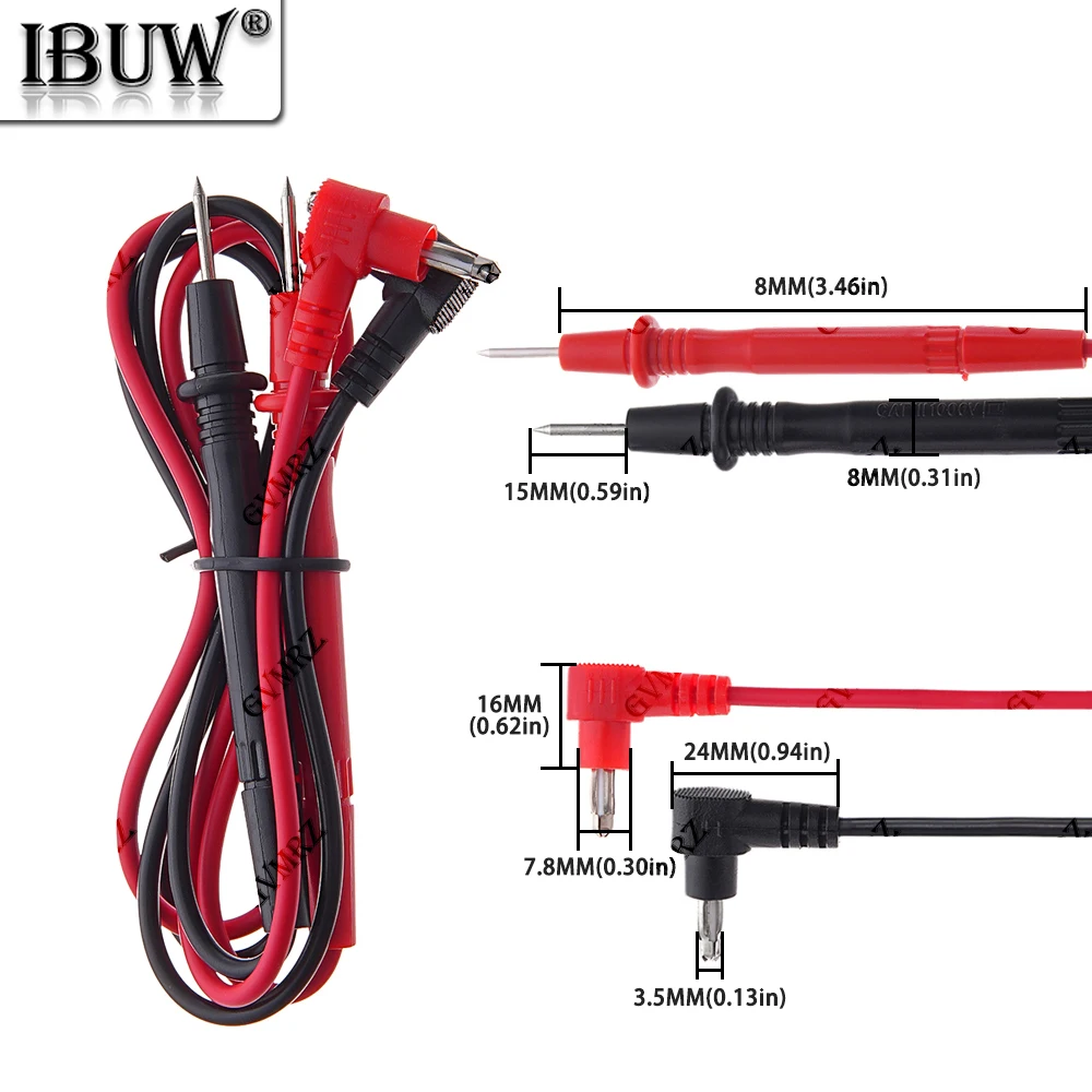 1PCS 10A 20A Black Red 1000V 1000V Multimeter Needle Probe Test Leads Pin for Digital Tip Multi Meter Tester Lead Probe Wire Pen