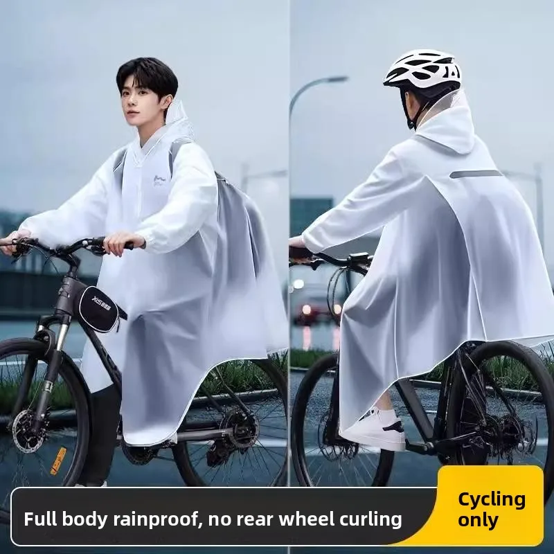 

Long Version Mountain Bike Raincoat for Junior High School Boys And Girls Special Single Person Full Body Waterproof Rain Poncho