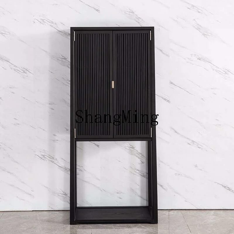 

LXY New Chinese Decorative Cabinet Zen Solid Wood Display Cabinet Floor Office Household Furniture