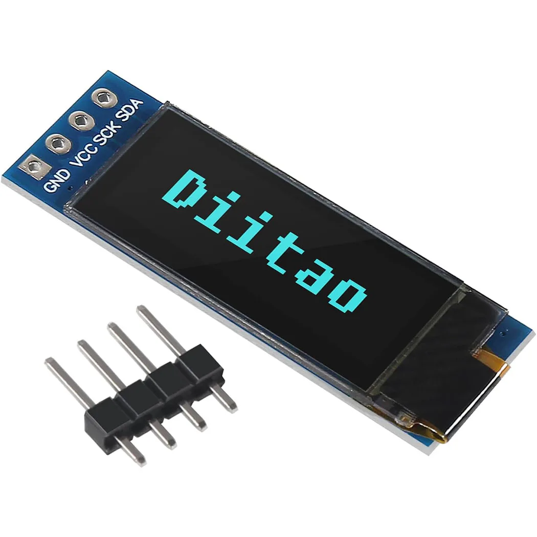 0.91'' LCD Display Modules 0.91inch IIC I2C OLED Display I2C OLED Screen Driver DC 3.3V/5V for Arduino(Blue Display)