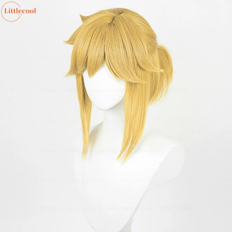 High Quality Anime Link Cosplay Wig Princess Wigs Blonde Brown Heat Resistant Synthetic Hair Halloween Party Link Wigs + Wig Cap