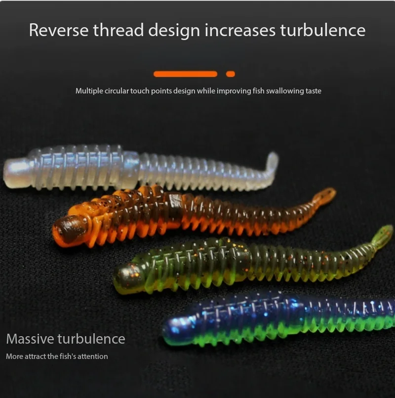 

Floating Scented Worm Soft Lure Reverse Thread Needle Tail Bass Perch Loach Bait For Freshwater Pond Drop Shot Fishing