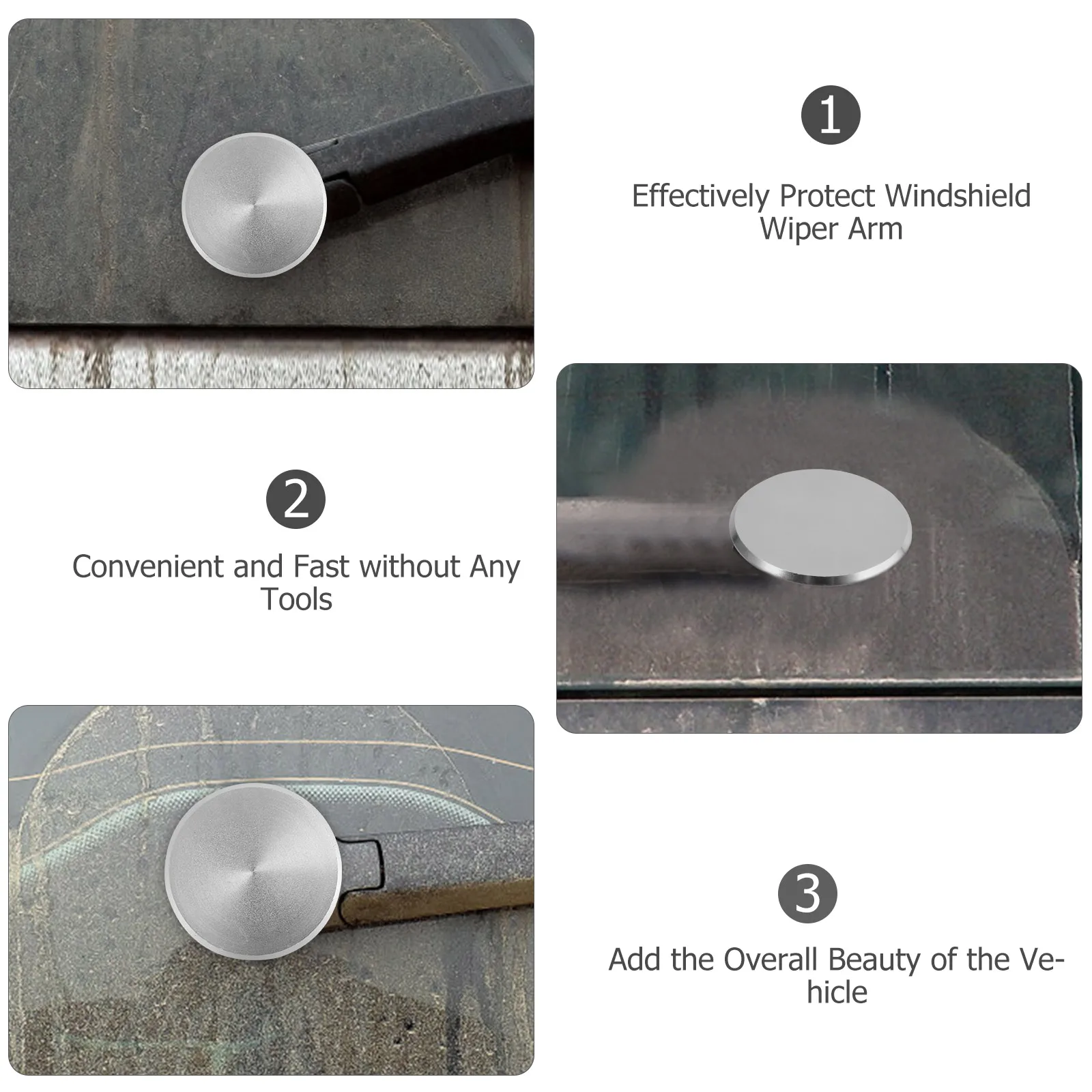 

Rear Windshield Wiper Cover Plug Car Accessories Black Color Easy Installation Stylish Design Wiper Arm Blocking Cover Grommet