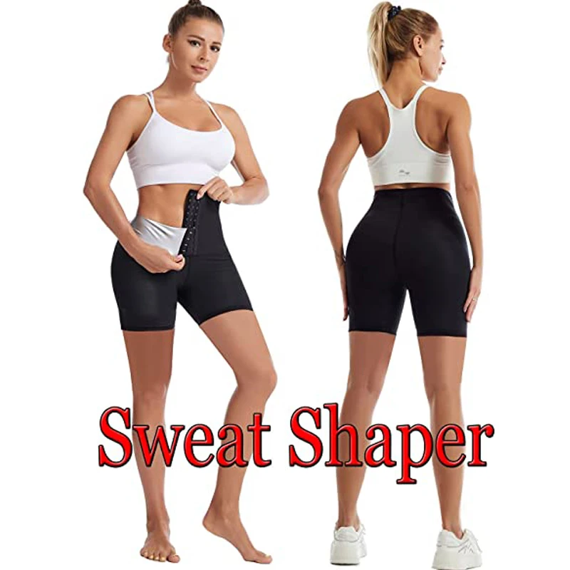 Women Hot Thermo Pants Sauna Shorts Sweat Capris Compression Slimming Tummy Control Body Shaper Weight Loss High Waist Trainer