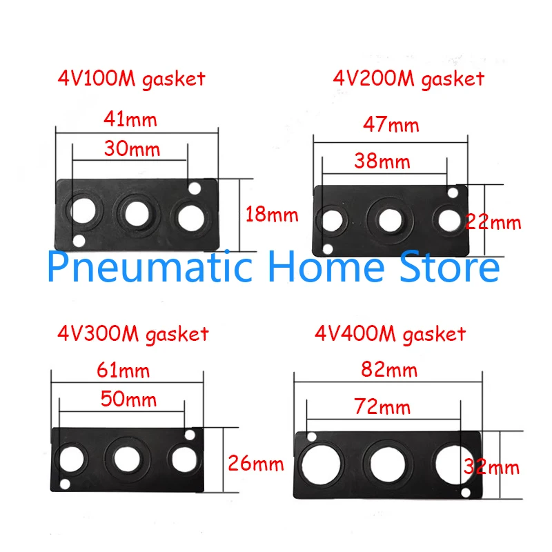 10pcs/lot Solenoid Valve Base Gasket Busbar Rubber Pad Manifold Blind Plate Screw 4V100M 4V200M 4V300M 4V110 4V210 4V310 4V410