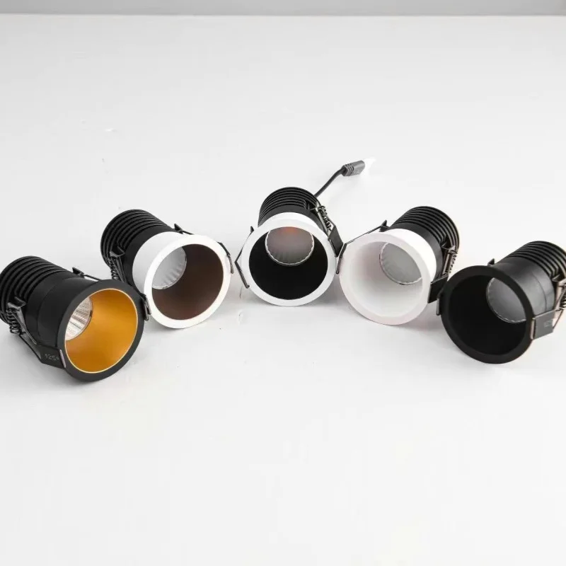 Mini Embedded COB Spotlights 35/55/65 High Visibility Deep Anti Glare for Bedroom Living Room Household Use Energy Efficient Lig