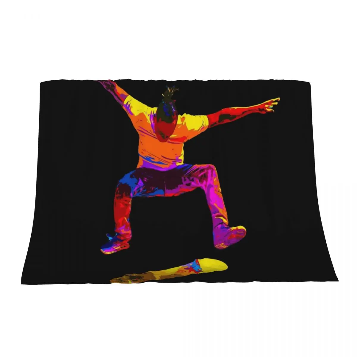 

Kickflip in Color Throw Blanket manga Thermal Plush Blankets