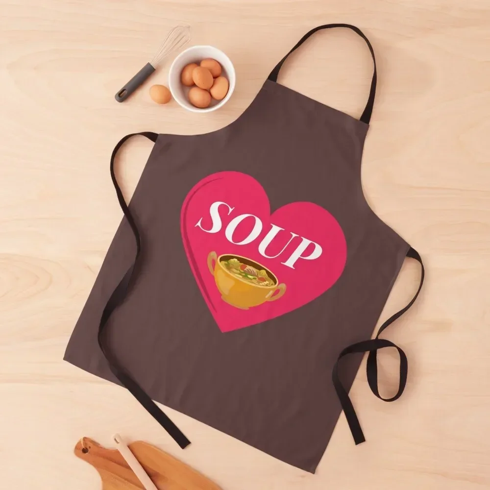 

I Love Soup Heart Apron esthetician Kitchen Tools Apron