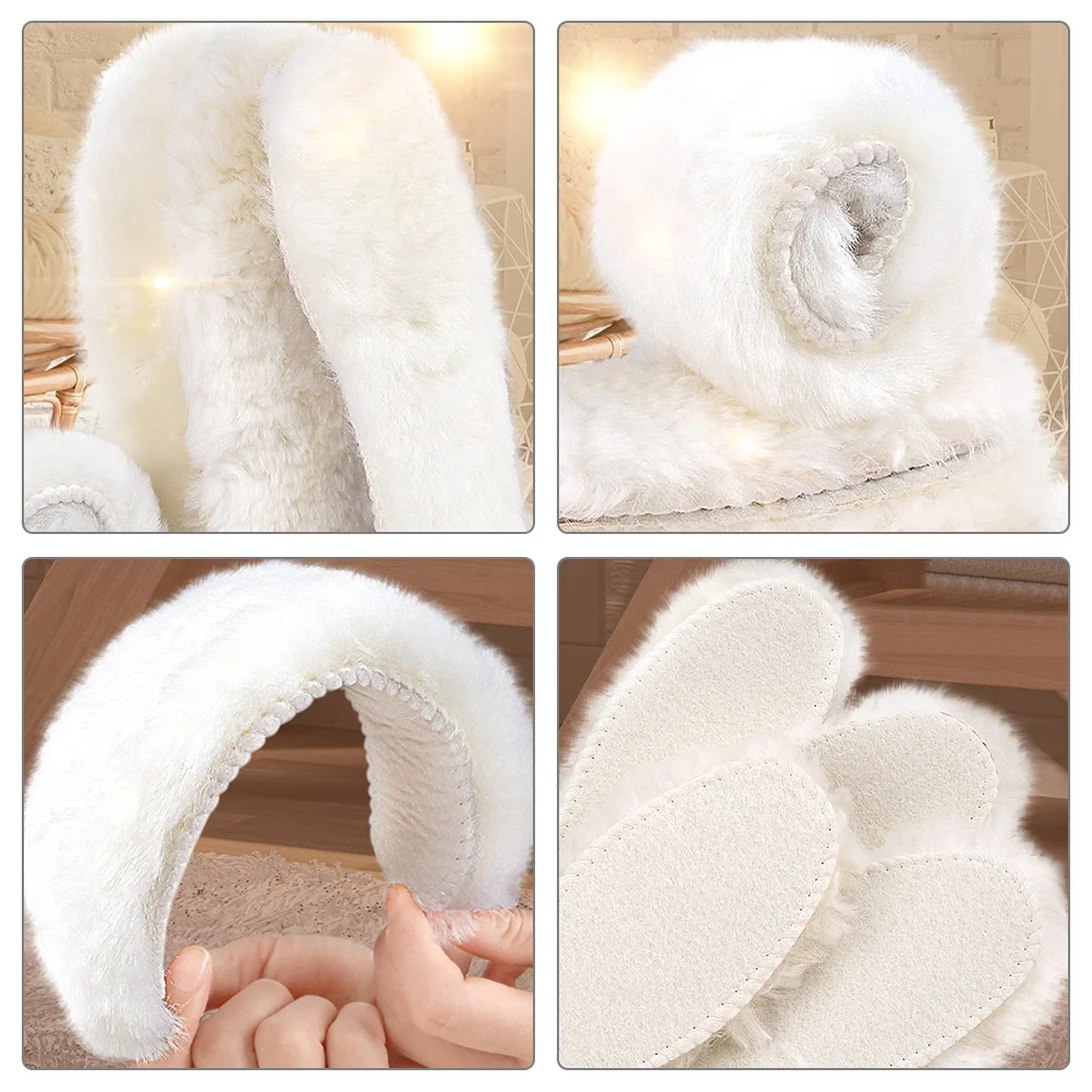 1 par de palmilhas quentes de inverno, almofadas de sapato de lã espessada para botas, tênis, sola confortável absorvente de suor, inserções femininas e masculinas