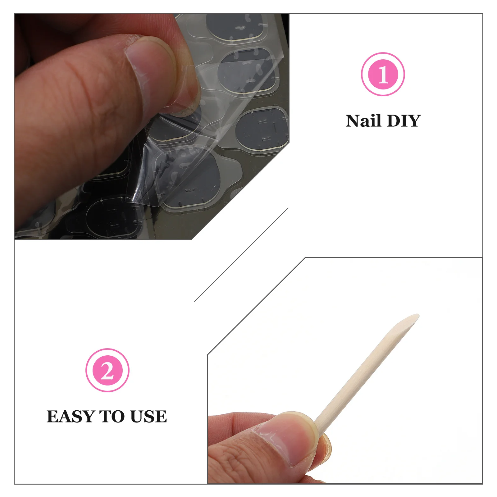 

40Pcs Manicure Kit Nail Tools Set for Fake Nail Application Removal Trimming with Stickers Files Wood Sticks DIY Art Accessories