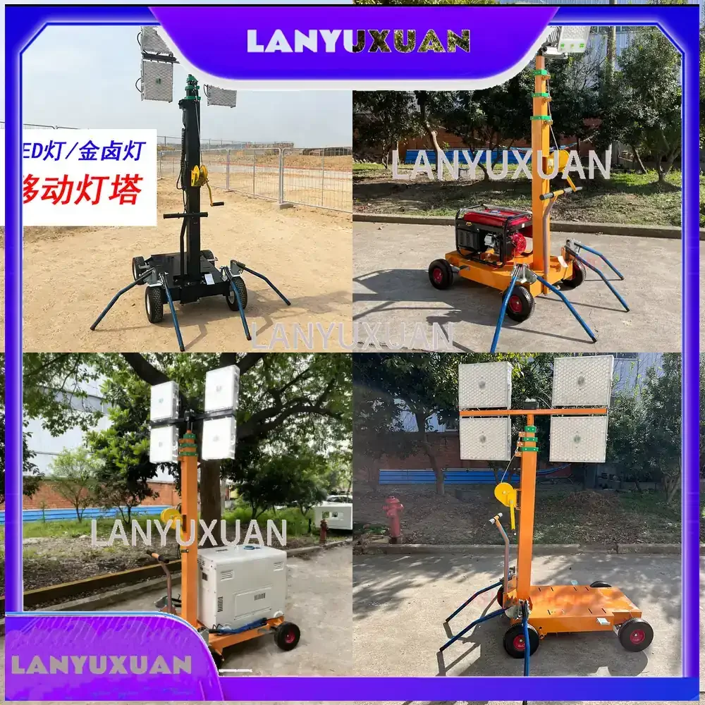

2026 LED Lamp for HMF955-S Metal Halide Mobile Light Tower Generator Cart with Hand-Crank Adjustable Height Lighting System
