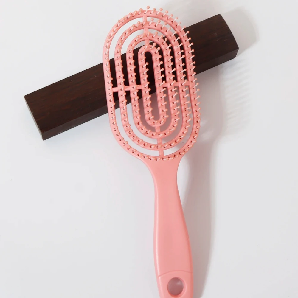 Relaxing Elastic Massage Comb Portable Hollow Comb Scalp Massage Brush Salon Styling Tool Oval Comb Special for real hair wigs image 4