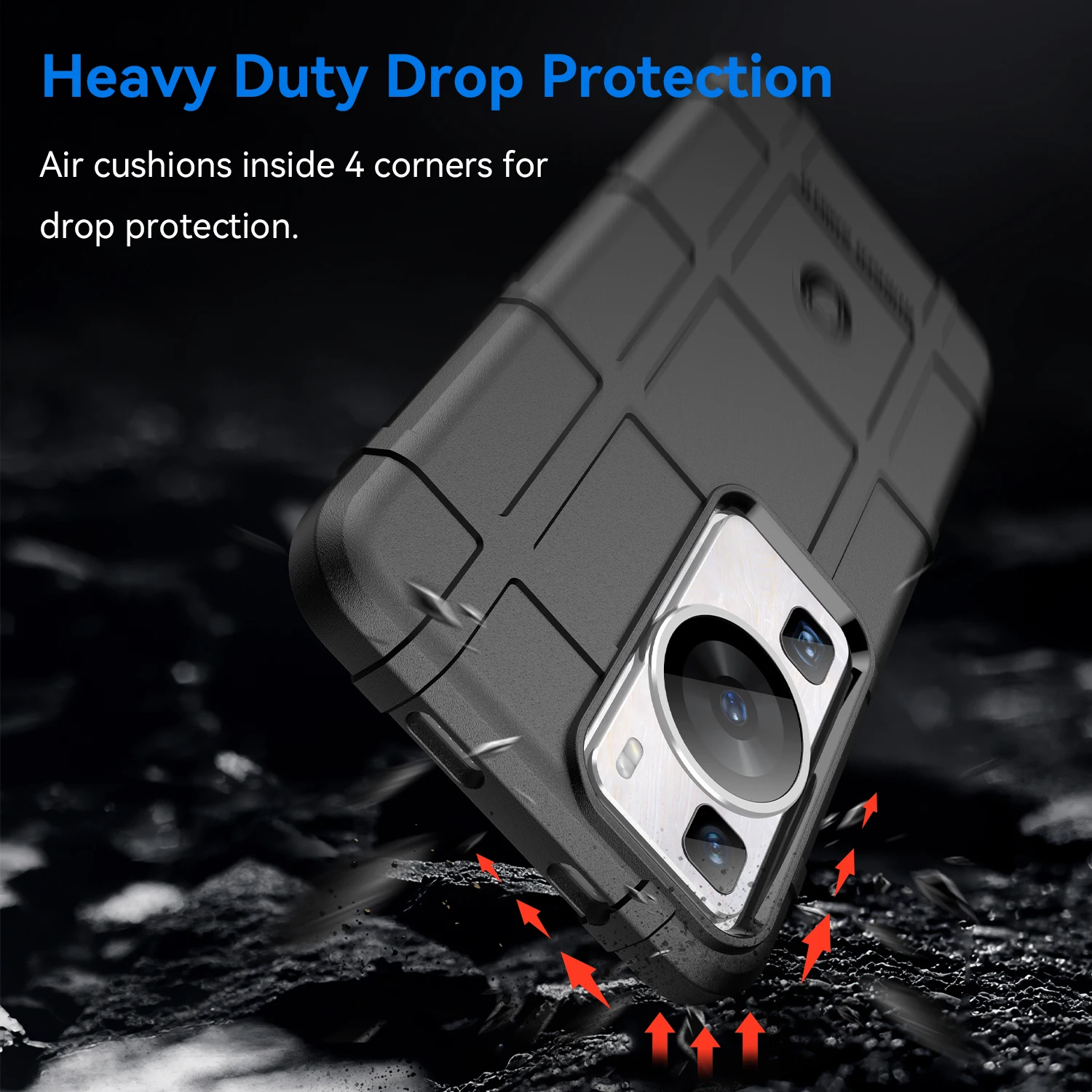 Thouport For Huawei P60 Case Military Heavy Duty Shockproof Phone Protector Silicon Cover Cases For Huawei P 60 5G 2023 LNA-AL00