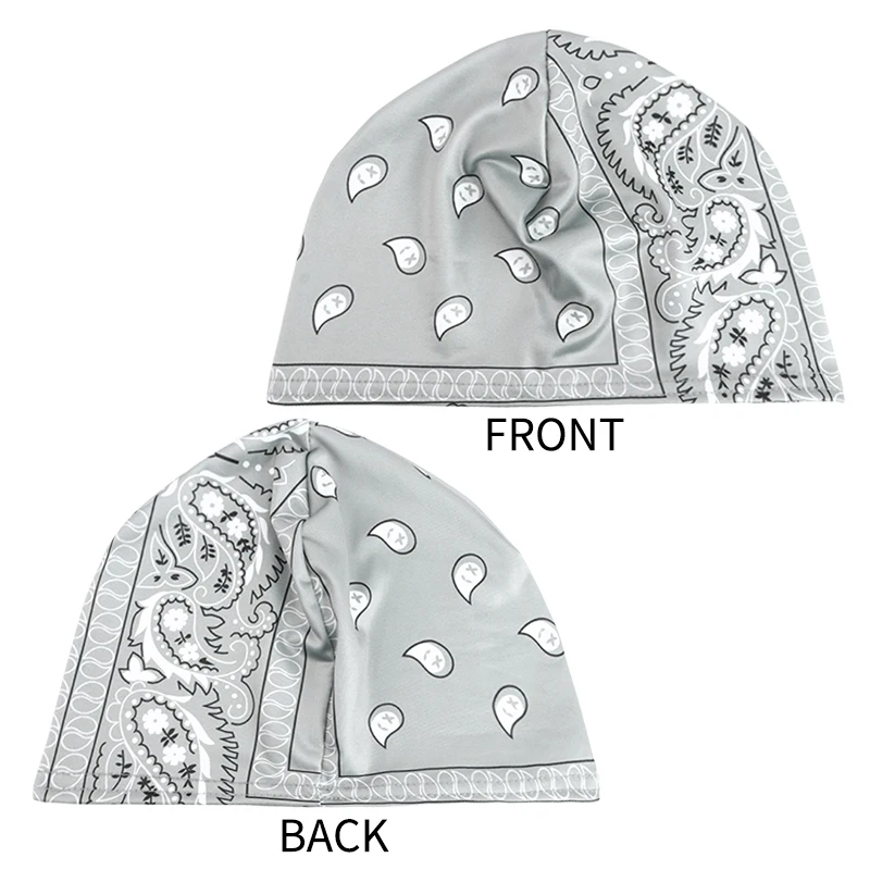 3 TEILE/LOS Neue paisley Welle Kappen Dicke Seidige Atmungsaktive Kuppel Elastische Mesh Perücke Kappe Männer Outdoor Welle Kappen – Detail 3