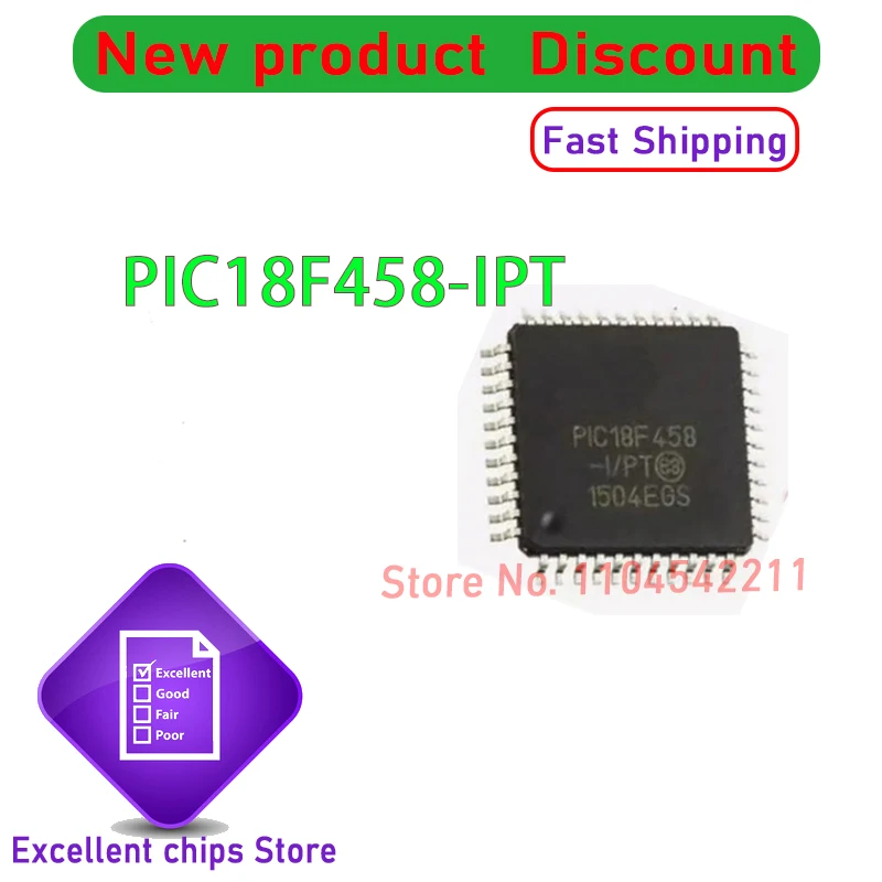 PIC18F458-I/PT 1pcs/lot PIC18F458-I PIC18F458 TQFP44