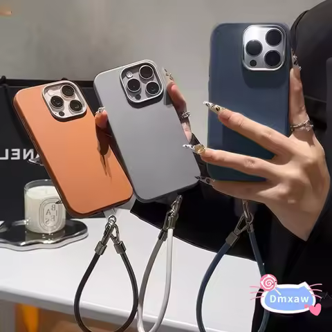 For Tecno Camon 30 30S 20 Pro 16S 15 Air 12 4G 5G Phone Caser Business Luxury Simple Soft Cover With Lanyard