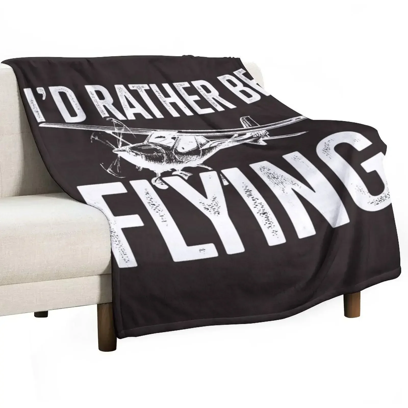 I'd Rather Be Flying Flying Themed Gift Pilots In Training Throw Blanket Softest Heavy Soft Beds Blankets