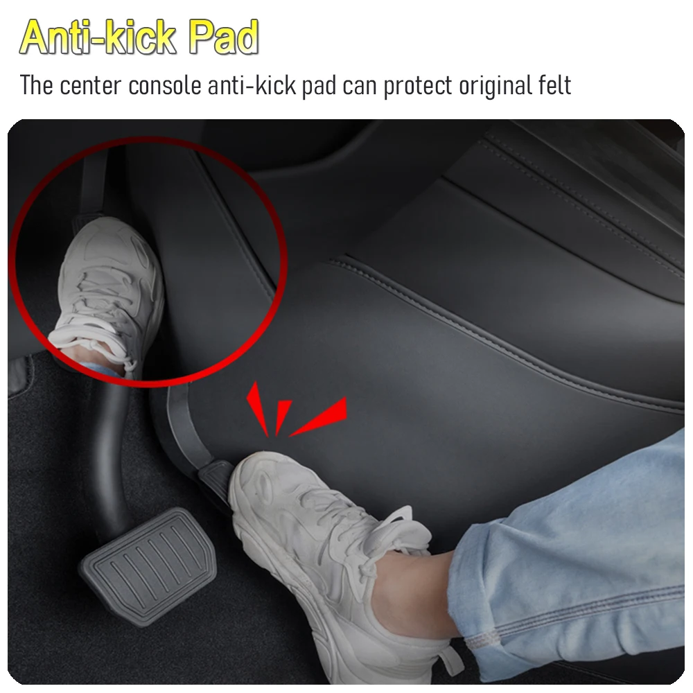 ل تسلا نموذج Y جونيبر 2025 2026 وحدة التحكم المركزية الجانب مكافحة ركلة الوسادة الغبار واقية غطاء حامي الحصير الجلدية الملحقات #3