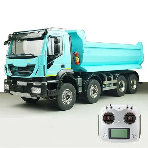 8x8 RC 트럭 1/14 스케일 유압 RC 덤프 트럭 금속 시뮬레이션 엔지니어링 RC 자동차 모델 빛과 사운드 시스템 모델 장난감