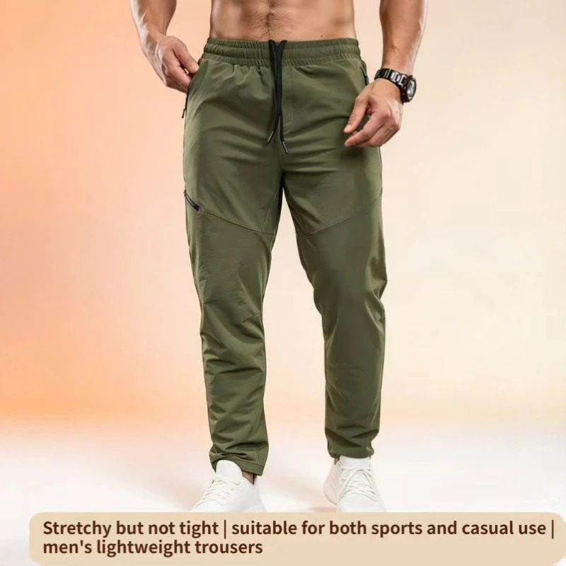 Men's Running Pants Casual Slightly Elastic Breathable Slim Fit Outdoor Training Hiking Camping Tourism Cycling Men's Home Pants