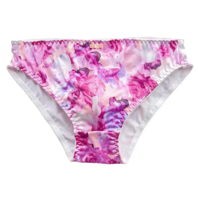 和風男性のセクシーなパンティー弱虫花柄ローウエストエロパンティーナイトクラブライブショーダンスパーティーBFギフトコスチューム