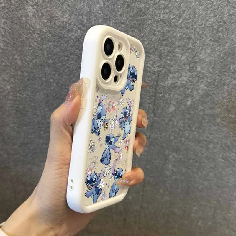 ديزني غرزة الزهور لسامسونج غالاكسي S25 S24 S23 S22 S21 S20 زائد الترا FE لايت العين سلم جراب هاتف