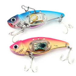 Smart Underwater LED Fishing Light Squid Lure with Vibration, Flashing Deep Drop Light, Waterproof Fish Attractor Bait for Squid