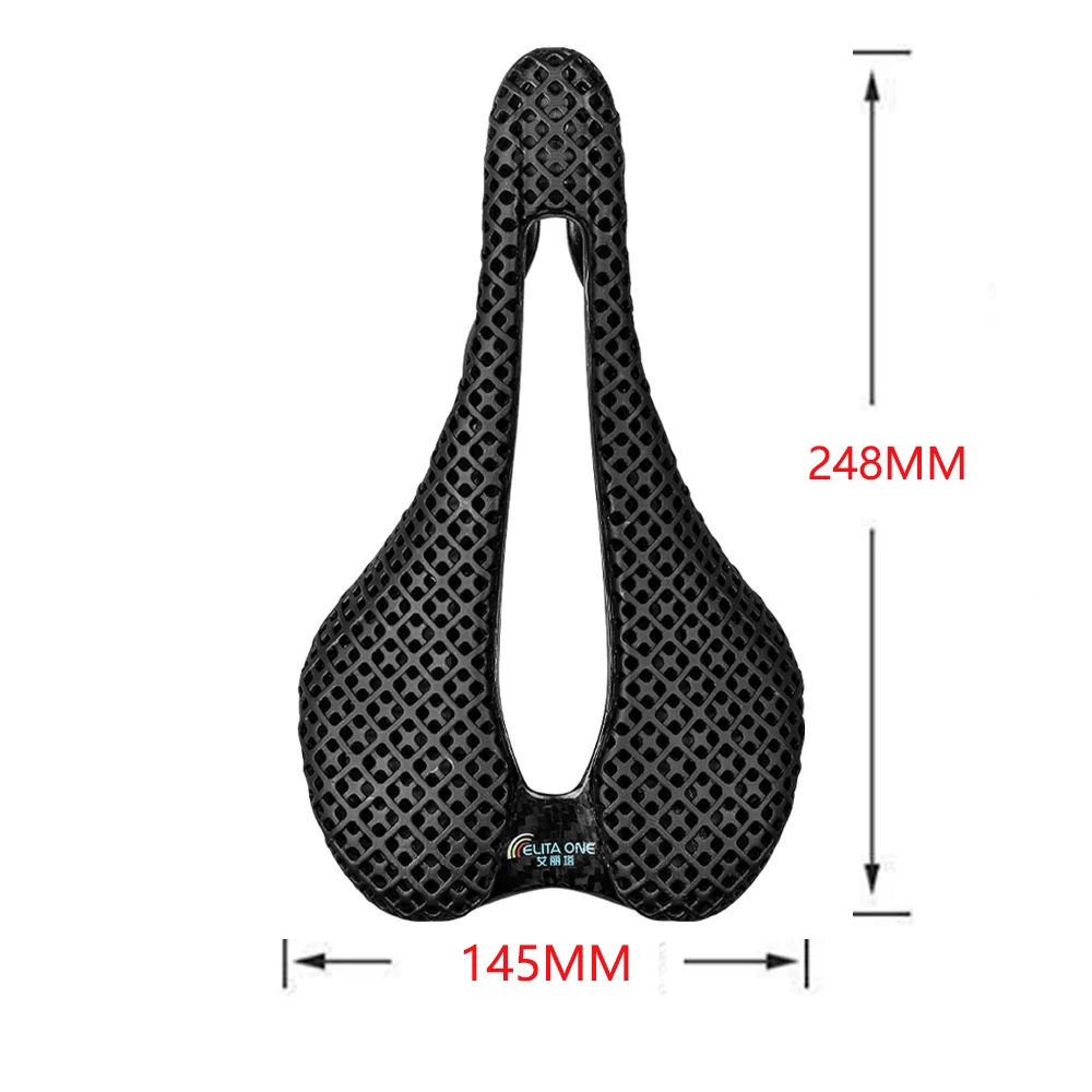ELITAONE 3D-gedruckter Fahrradsattel aus Vollcarbon, ultraleichtes Fahrradsitzkissen für Rennräder und Mountainbikes, MTB-Sitz – Detail 5
