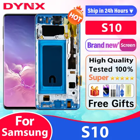 100%Testing Fro S10 G973 Screen For SAMSUNG Galaxy S10 G973U G973F Display LCD Touch Digitizer Assembly Replacement