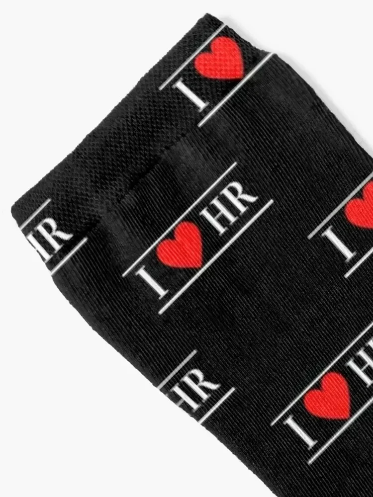 I heart HR- Human Resources Socks Heating sock aesthetic Stockings man bright garter Socks Female Men's