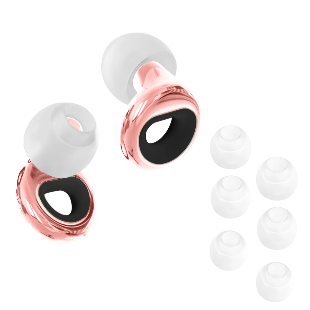 Silicone Ear Plugs with Lanyard Noise Reduction Quiet Sleep Ear Buds for Motorbike Swimming Snoring - Comfortable Fit Earplug