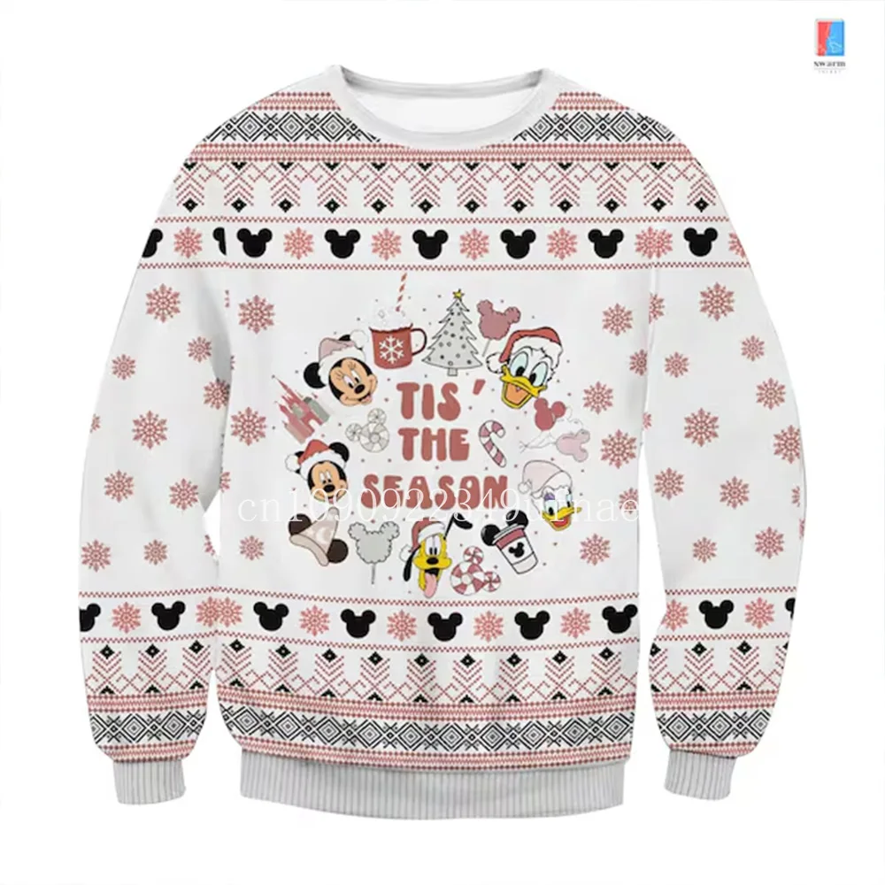 

Disney Minnie Mouse Christmas Ugly Sweater Minnie Mouse Christmas Sweatshirt Unisex 3D Sweater Children's Long Sleeve Top 2025