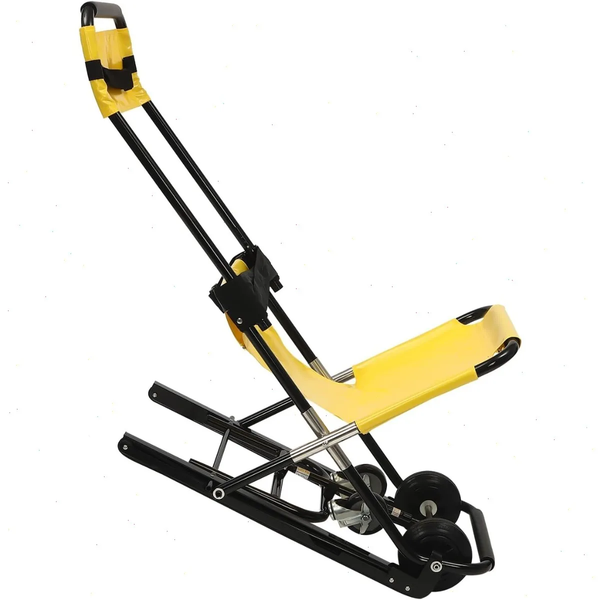 Stair Chair, Transport Chair Lift Stair, Foldable Aluminum 350Lbs Load Capacity, Yellow PVC Anti Rust Durable for Home Hospital Use