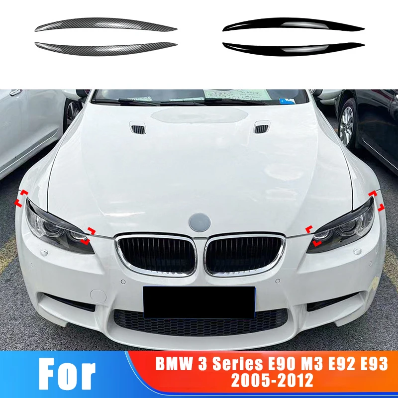 

For BMW 3 Series E90 M3 E92 E93 2005-2012 2006 Car Front Headlight Eyebrow Exterior Sticker Decoration Modification Accessories