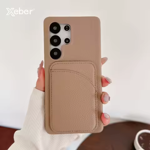 Luxury Lychee Leather Card Wallet Holder Slot Phone Case For Samsung Galaxy S25 S24 S23 FE S22 Ultra Plus A13 A53 A54 A35 Cover