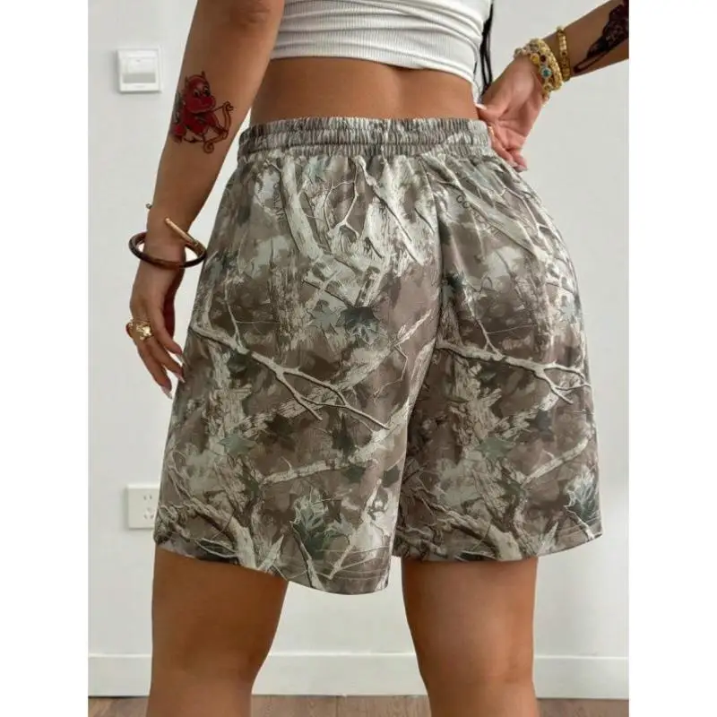 Faionable Camouflage Branch Pattern Lavorato a maglia 7/8 Pantaloni di lunghezza Nuovo arrivo Cross-Border Sle Uomo Retro Ciwalk Orts