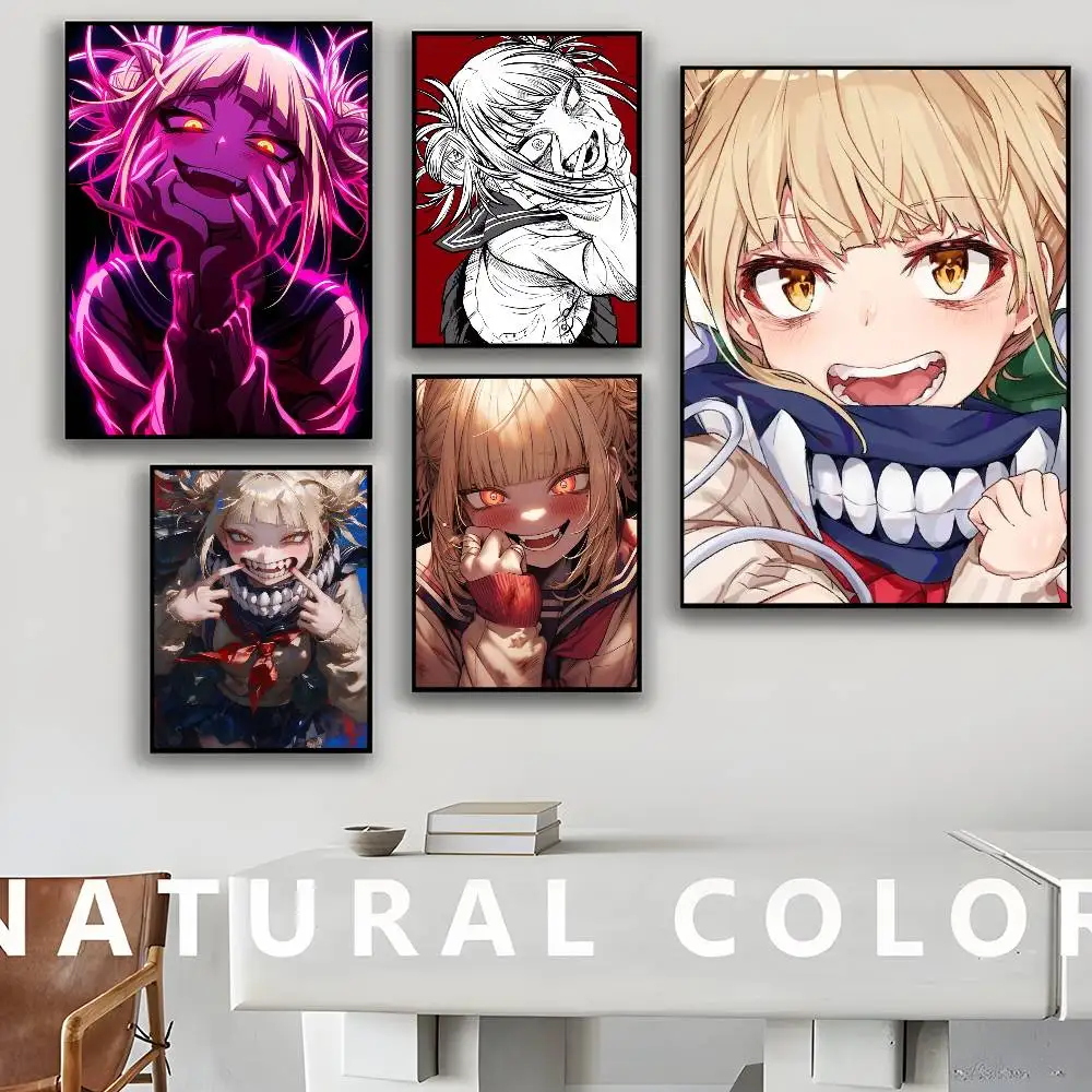 Himiko Toga My Hero Academia Anime Poster Appiccicosi HD Qualità Wall Art Poster retrò per la decorazione della parete della stanza di casa