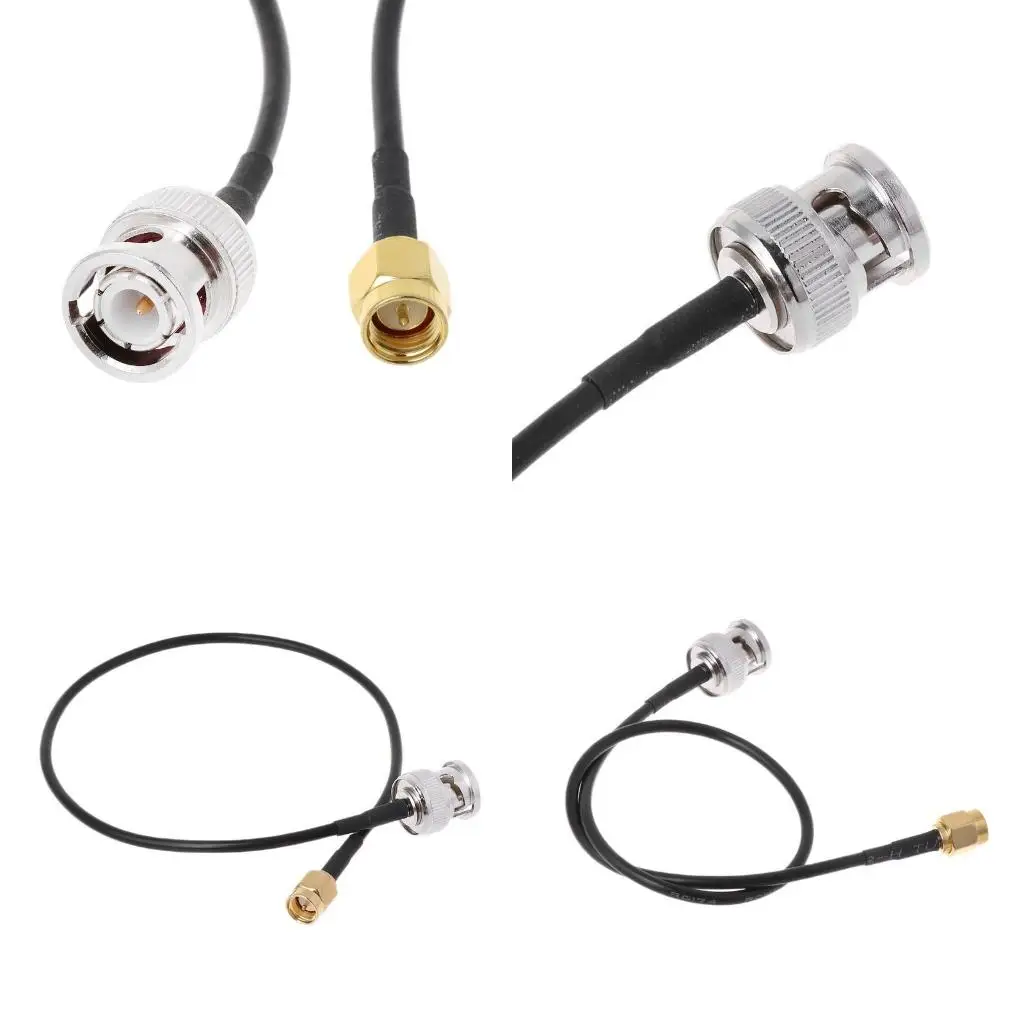 BNC Male To SMA Male Plug RG174 Connector Cable RF Coaxial Assembly Adapter