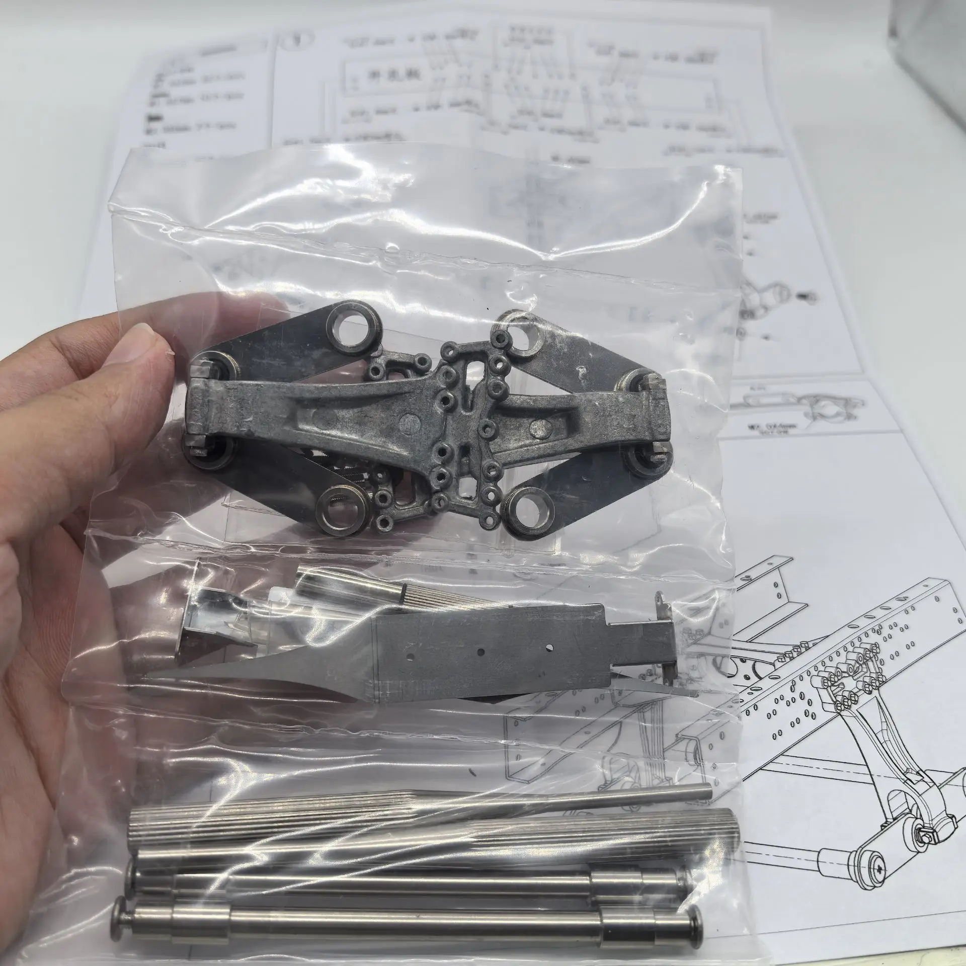 Scaleclub modelo 1/14 camión soporte único 8 airbag sistema de suspensión trasera para Tamiya para piezas de coche Scania camión Rc