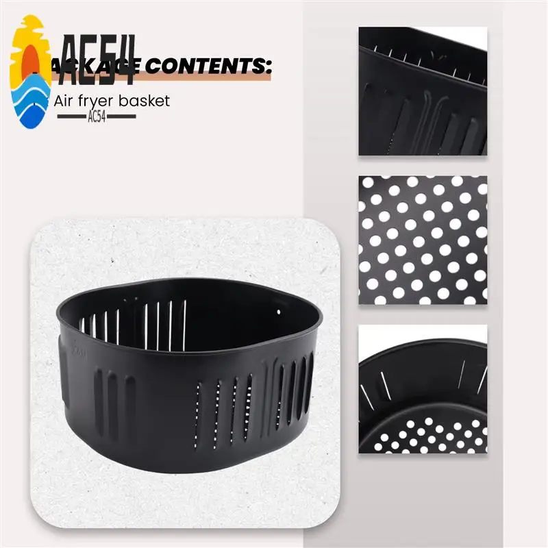 

AC54-Air Fryer Replacement Basket For Power XL DASH Gowise USA Cozyna 5.5Qt Air Fryer,Air Fryer Accessories