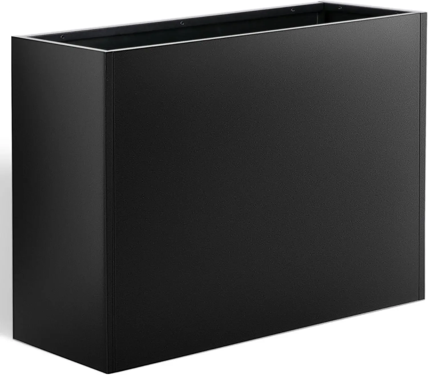 

Tall and Long Metal Planter Box, Heavy Duty Steel Planter , Black Steel Planter Heavy Duty for Porch, Garden, Patio, Yard